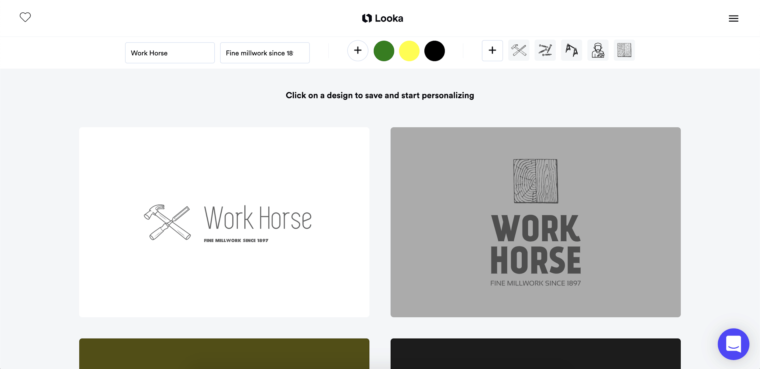 Скріншот Looka - Логотипи, створені AI